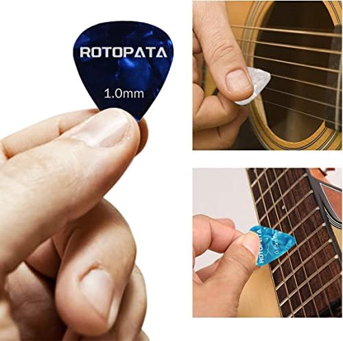 15 Опаковки на Медиатори на Тънки с Организатора За Съхранение, Снимки 0,50 мм за бас-Электроакустических Китари ukulele (Кафяв)