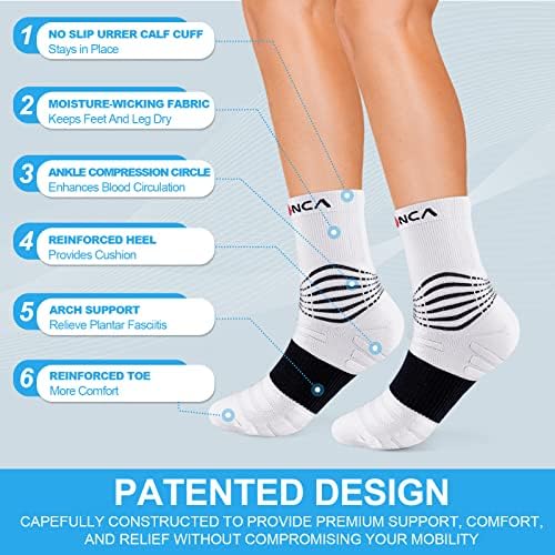 Компресия чорапи NEENCA, Медицински Спортни чорапогащи за възстановяване след травми и за облекчаване на болката, спортна защита — 1 Двойка, 20-30 мм hg. супена