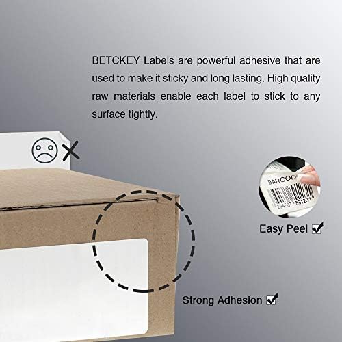 BETCKEY - Универсални и по-големи етикети за доставка с размери 3 x 5 инча, съвместими с принтера за етикети