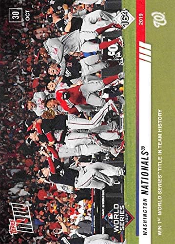 Колекция стикери на Мейджър лийг бейзбол Topps 2020 # 164 Стикер Washington Nationals На гърба На # 179 Valeri Gurriel Houston Astros MLB Отклеивающиеся етикети Стандартен размер Търговия карта