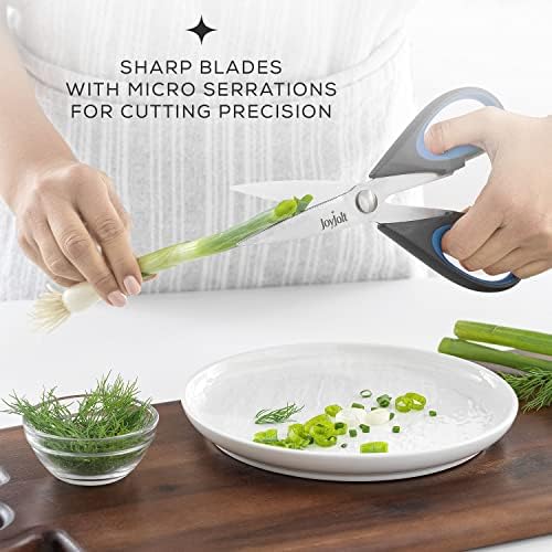 Кухненски ножици JoyJolt Тежки ножици (ДВЕ) с ножици за подстригване. Универсални ножици; Ножици за трева, Ножици