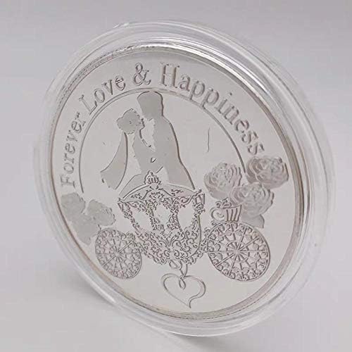 Вечна Любов сребърно покритие Възпоменателна Монета Романтична Колекция Подарък за Годишнина от Сватба на Деня