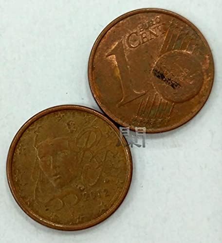 Колекция евро Франция Монети, деноминирани в 1 Евро една част Мед Никелова Монета EU Co Монета EUROCoin Колекция