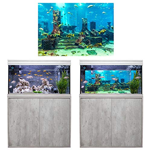 PVC Коралов Фон За Аквариум Подводен Плакат Декорации за стените на Аквариума Стикер (61 *41 см), аквариуми аквариуми и купи за риби (61 * 41 см)