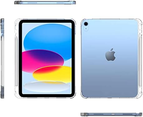 Прозрачен калъф Dteck за iPad на 10-то поколение 10,9 инча 2022 с Държач за Моливи, Калъф за iPad на 10-то поколение,