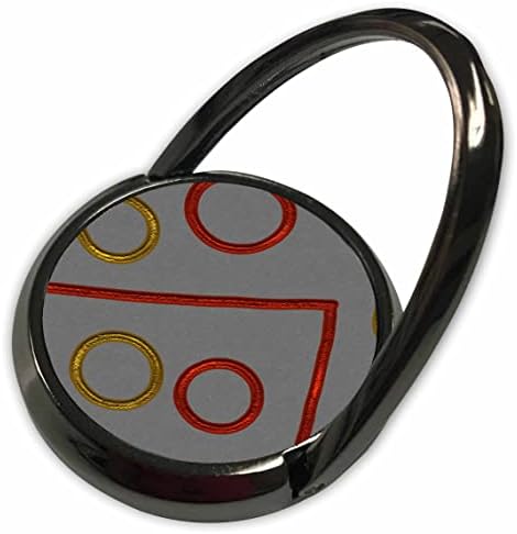 Триизмерен образ Ярък метален червени и златни цветове На Геометричния фона на Сиво - Телефонни пръстени (phr_359632_1)