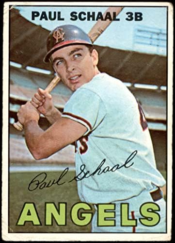 1967 Topps 58 xGRN Пол Шаал Ангелите Лос Анджелис (Бейзболна картичка) (В Бита на ВЪРХА НЯМА зелен цвят) -