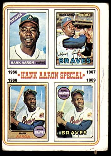 1974 Topps 5 Special 1966-69 Ханк Аарон Атланта Брейвз (Бейзболна картичка) ЛОШ Брейвз