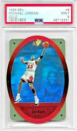Майкъл Джордан, 1996 Горната Палуба SPx GOLD Chicago Bulls Card 8 - МЕНТА - PSA 9 - Баскетболни карта, без