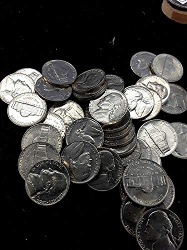 1964 Р Пълно преобръщане (40 монети) Джеферсън Никелс - Скъпоценен камък БУ - Ярко Бяла - Диамантена Без лечение