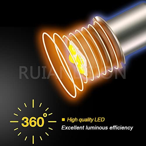 Ruiandsion 2 елемента P13.5S Led Фенерче Лампа 3V 3030 4SMD Чипове Led Замяна Лампа за 2 Клетки C & D Светлини