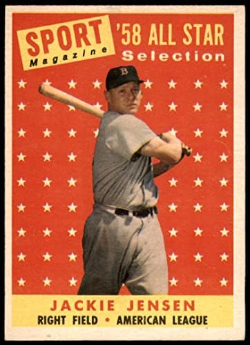 1958 Джаки Йенсен (бейзболна картичка), БИВШ шампион на Ред Сокс, спечели Бостън Ред Сокс под номер 489.