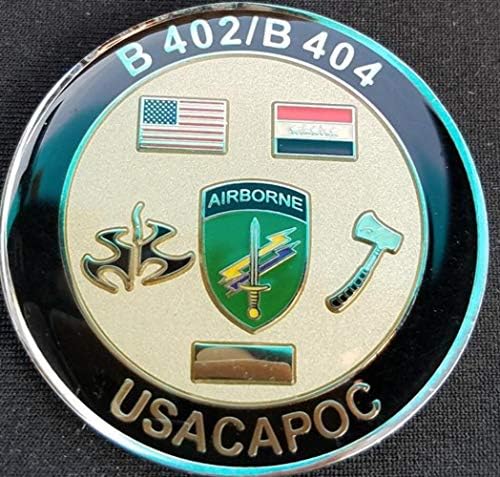 Б/402-B/404 USCAPOC B Co 402nd Civil Affairs Bn и B Co 404th Civil Affairs Bn Монета повикване на армейски специални операции