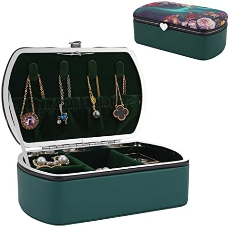 EUBAFUR Small Travel Jewelry Box - Дамски Преносима Ковчег За Бижута, Мини-Калъф За Обеци, Реколта Ковчег За