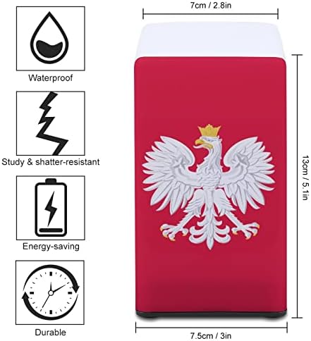Настолна Лампа с Националното Знаме на Полша, Лесен Нощни нощна светлина за Дома, Офис, Интериор на Масата в