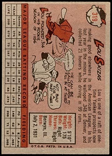 1958 Topps # 319 Лу Скизас Детройт Тайгърс (Бейзболна картичка) EX/MT Тайгърс