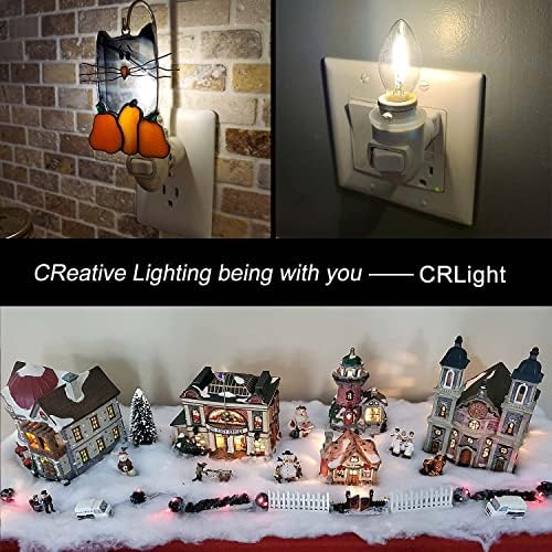 Led лампа CRLight C7 Mini Candelabra, 2 W Led нощни лампи с нажежаема жичка, Еквивалент на 20 W 200ЛМ Мек бял