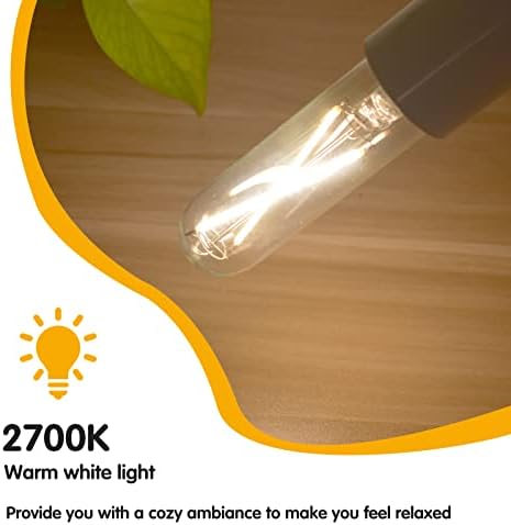 Led лампи T10 с регулируема яркост, по-Топъл Бял цвят 2700K, Тръбна крушка с мощност от 2 W, Еквивалент на led