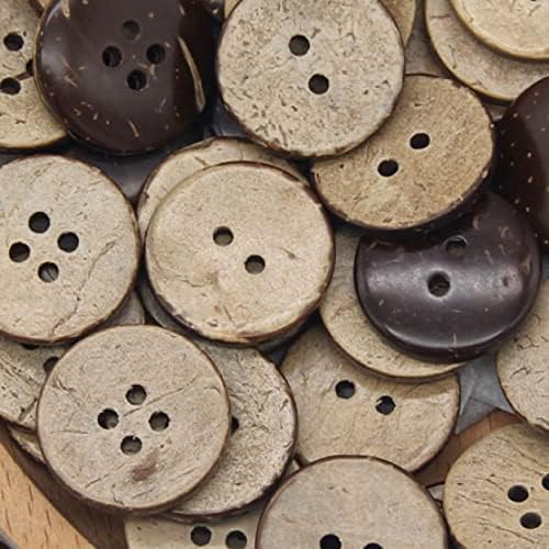 Натурални Дървени Кокосови Копчета за Шиене на Дрехи, Бижута за Scrapbooking, Аксесоари за Diy от Дърво