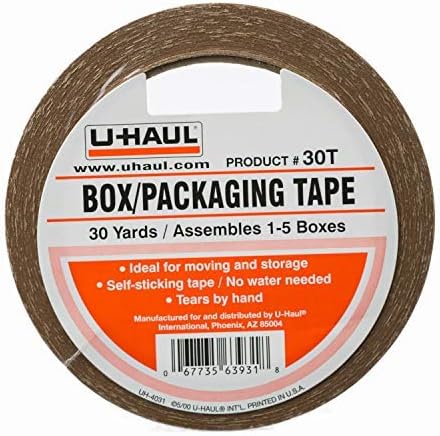 Хартиена лента за движение кутии U-Haul (идеален за преместване, опаковки и кутии за съхранение) - 30 ярда един