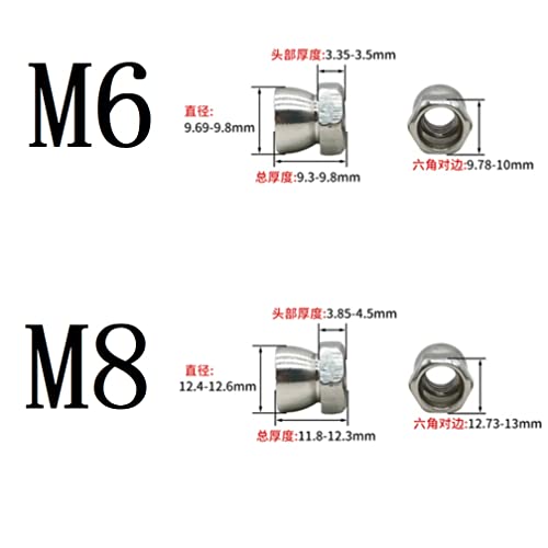 2-10 бр. M6 M8 M10 304 откручивающаяся анти-кражба гайка от неръждаема стомана, откручивающаяся анти-кражба