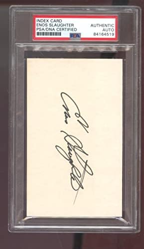 Айнос Слотер Подписа Бейзболна картичка Autograph Auto PSA с Автограф / DNA COA - Снимки на MLB с автограф