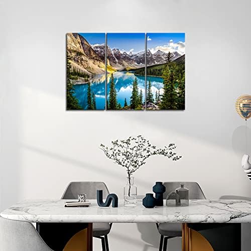 Стенно Изкуство Колорадо, Комплект от 3 теми, Снежните Планини и Езерото, Национален Парк, Природа, Съвременни