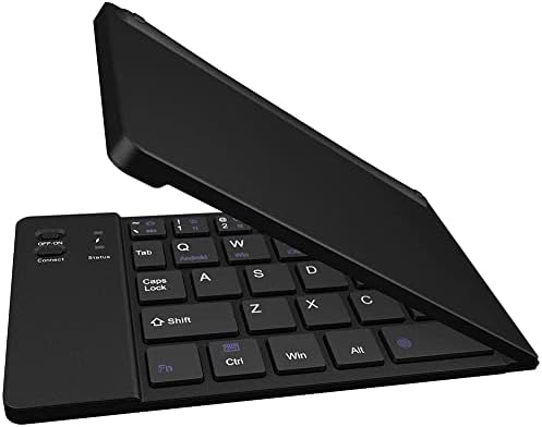 Работи от Cellet Ультратонкая сгъваема безжична Bluetooth клавиатура, съвместима с Oppo Find X стойка за телефона - Акумулаторна клавиатура в пълен размер!
