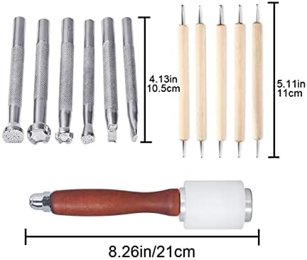 Набор от работни инструменти за фабрика за щавене на кожи занаяти Направи си сам, 6 бр. Инструменти за Щамповане