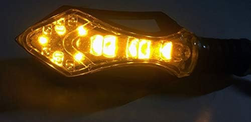 MotorToGo Черни LED Мотоциклетни Мигачи Прозрачни Лещи Черна Стрелка Led Мигачи Фарове Светлини са Съвместими