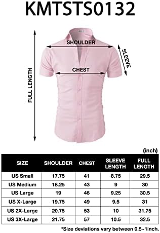 H2H Мъжки Приталенные ризи с къс ръкав за официални и ежедневни бизнес мода