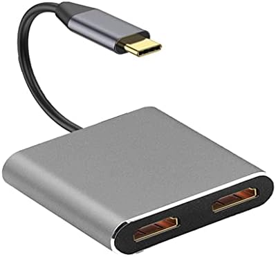 Докинг станция за лаптоп WDBBY USB Type C с двоен HDMI дисплей с двоен екран, USB 3.0 Хъб Dock Adapter
