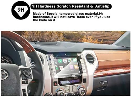 Защитно фолио SATIS е Съвместима с Toyota Tundra 2020 2021 8-инчов сензорен екран, Защита от надраскване, Без мехурчета, Закалено Стъкло твърдост 9H