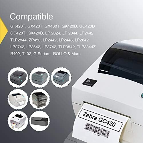 BETCKEY3 x 5 (76 мм x 127 мм) Многофункционална и големи етикети за доставка, съвместими с принтера за етикети Zebra & Rollo, с висококачествено лепило и перфорации [16 ролки, 5600 ети?