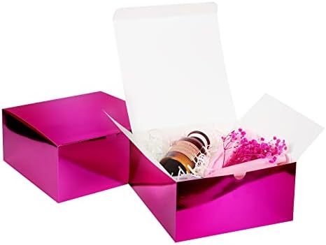 Хартиени Подаръчни кутии YAWOIRG, 10 x, 8x8x4 Инча, Малки Картонени Подаръчни кутии, Кутии за предложения приятелките