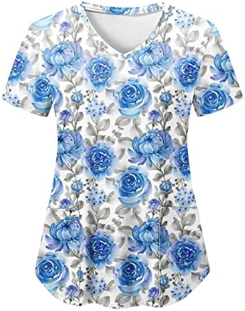 Дамски Блузи-Търкане на Размера на Плюс С Модел, Тениска с кръгло деколте и Къс Ръкав, Спортно мек вълнен плат