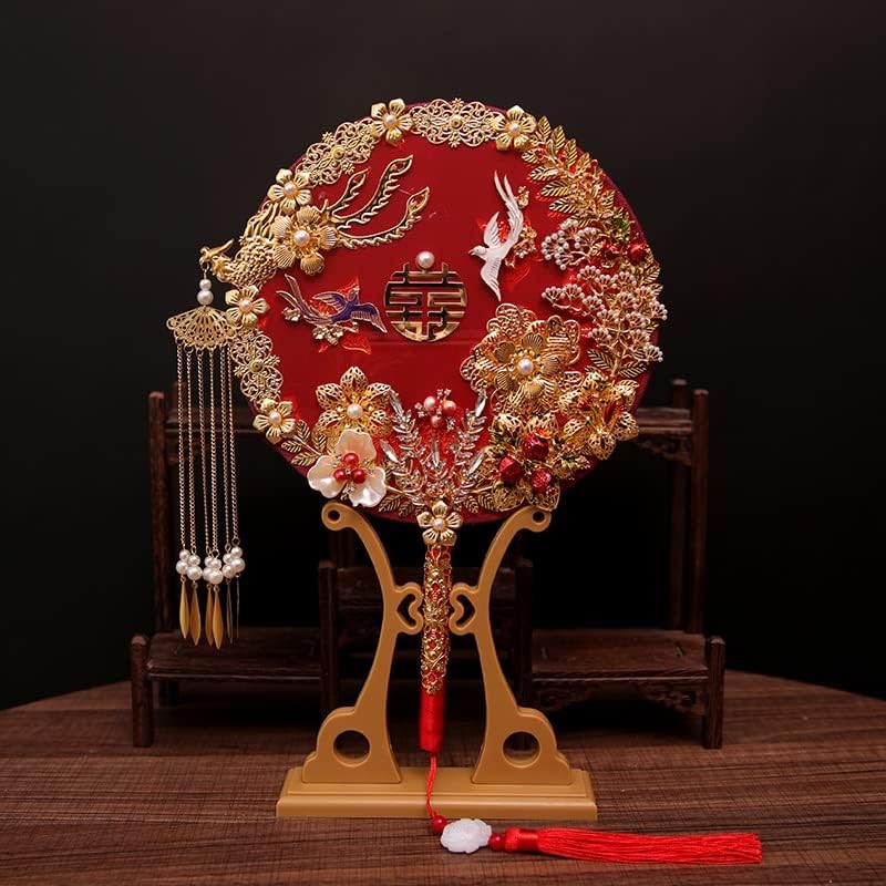 SXDS Златен Феникс Китайските Сватбени Букети Ръчно изработени Метод Вид Изкуствени Цветя, Кристални, Метални