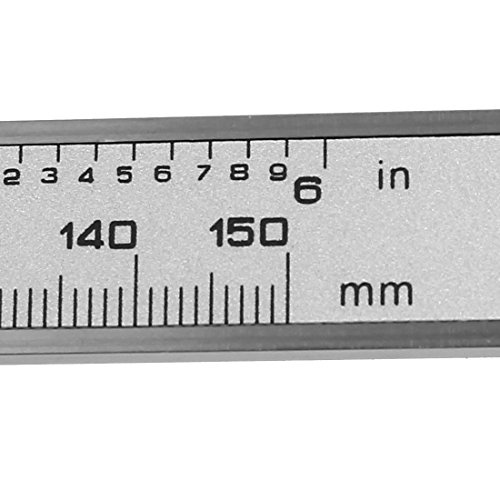 Електронен Цифров штангенциркуль Aexit 0-150 мм/6 инча от неръждаема стомана, инструмент за измерване (db8a9d36555a62be3c42fbe6e1393161)