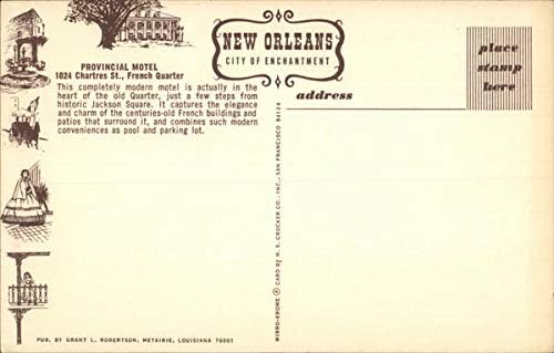 Провинция мотел в ню Орлиънс, Луизиана, Лос Анджелис Оригиналната реколта картичка