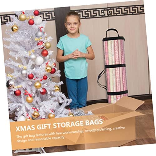 Cabilock 3шт Коледна Чанта за Съхранение на Домашни Подаръци, Коледна Амбалажна хартия Коледни Хартиени Торбички