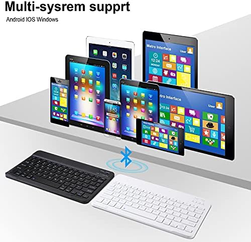 Безжична Клавиатура Bluetooth Клавиатура за iPad 9-ти / 8-ви /7-то поколение 10.2/10.5/10.9/11/12.9 инча, Fire