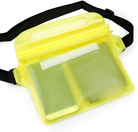 Водоустойчива чанта за телефон WUIIEN - (2 опаковки) Плаващ чанта за iPhone с регулируем поясным каишка | Запазете