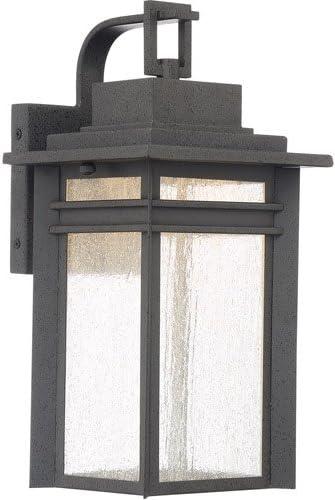 Външни стенни аплици Quoizel BEC8408SBK Beacon, 1 Лампа, led, 18 W, Черен камък (15 x 8W)