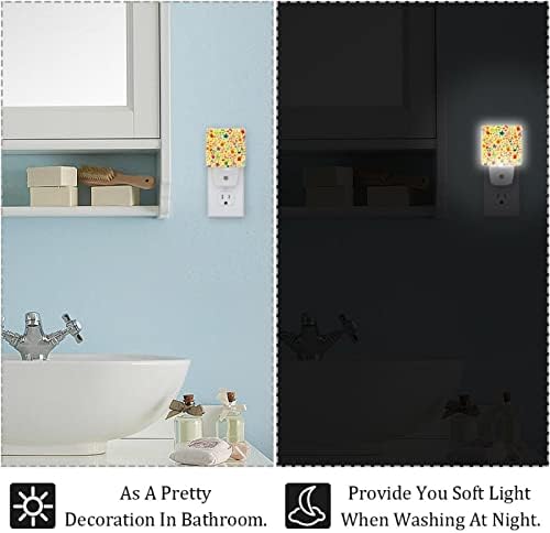 RODAILYCAY Автоматично led лампа с Датчик от Здрач до Зори, 2 опаковки, Plug лека нощ за Баня, Спални, Детски