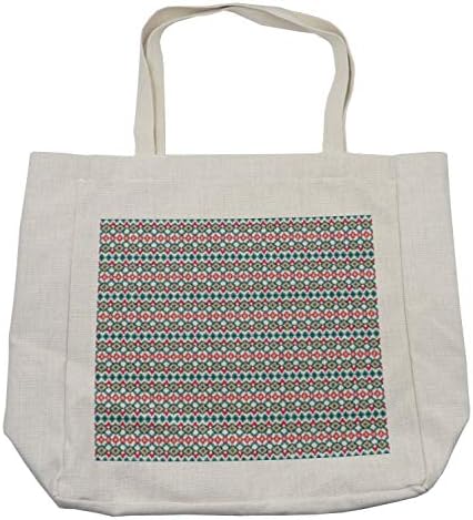 Пазарска чанта Ambesonne Ikat, Мексиканско-ацтекские мотиви в културни теми с геометричен дизайн, Екологично