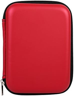 NIKOU, 3 цвята, цифров чанта за съхранение, цифрови аксесоари, кабел, органайзер за съхранение на слушалки (червен)