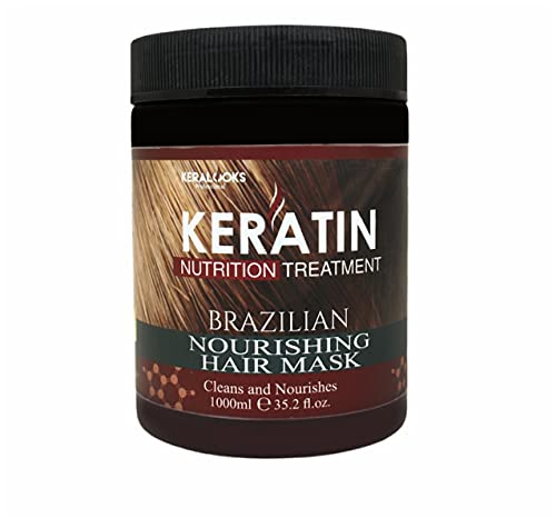 Keralooks професионална кератиновая бразилският подхранваща маска за коса (1000 мл