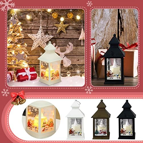RIQINGY Коледни Светещи Висулки Декор с Коледни Светлини Украса Електронни Свещи и Фенери Творчески лека нощ