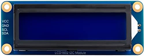 контролер waveshare LCD1602 I2C Модул AiP31068, LCD дисплей с 16x2 символи, Бял цвят, със син фон 3.3v/5v, за