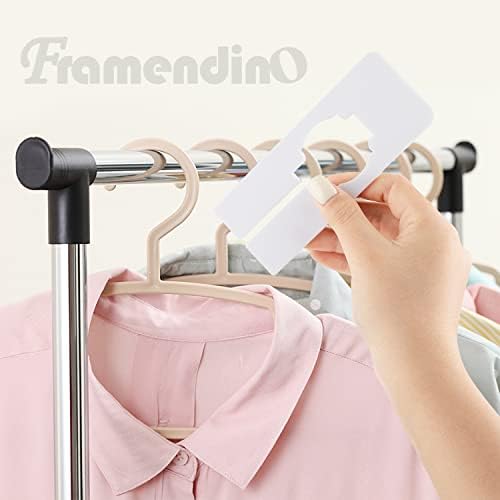 Framendino, 50 Опаковки Бели Пластмасови Разделители За дрехи Правоъгълен Разделител За Кабинет Размер на Разделителя
